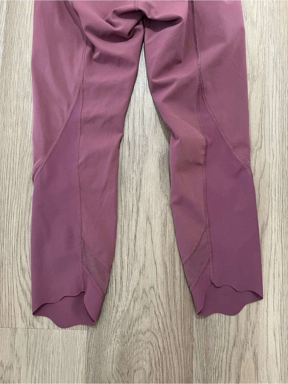 Lululemon Wunder Under Crop High Rise Roll Down Scallop Leggings Plumful